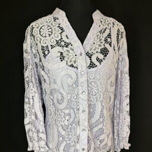 New w/o Tags Purple Lace Blouse | Feminine Romantic Top